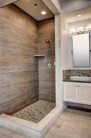 Modern Shower With Wood Tile Wood Tile Shower Wood Tile Bathroom Patterned Bathroom Tiles