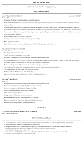 Pharmacy Assistant Resume Sample Mintresume