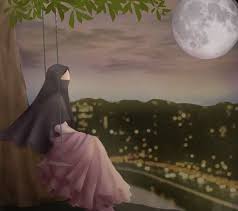 Keluarga kartun gambar gambar png. HÉªá´Šá´€Ê™ GÉªÊ€ÊŸ Seni Islamis Pemandangan Khayalan Kartun