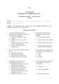 Jawapan buku teks digital pendidikan moral kssm tingkatan 3. Akhir Tahun Pendidikan Moral Ting 2
