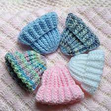 Sport Weight Yarn Makes The Preemie Size Baby Hat Knitting Pattern Crochet Baby Hats Baby Hats Knitting