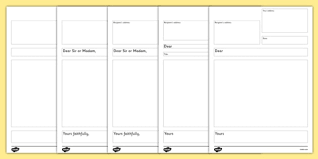 Leave a blank line after the salutation and before the closing. Formal Letter Writing Template For Ks1