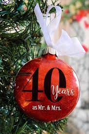 40th Wedding Anniversary Christmas Ornament Personalized Etsy In 2021 Personalized Christmas Ornaments 40th Wedding Anniversary Married Couple Gifts