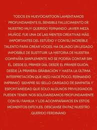 Muere Fernando Meza, Creativo De Huevocartoon Y Voz De Tlacua