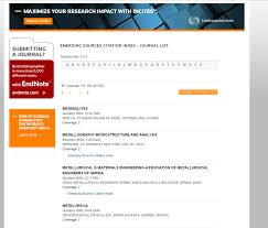 This year, clarivate analytics is launching the emerging sources citation index (esci), which will extend the universe of. Emerging Sources Citation Index Journal List Thomson Reuters