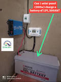 Can 1 solar panel of 200W charge 12V, 200Ah gel battery?