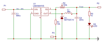 As seen above, the designer only needs to determine the values of c in, c out, l 1 and d 1 base on his/her requirements. Lm2596hvs Dc Dc Step Down Module Jaggil Search Easyeda