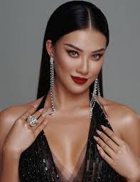 Kim Duyên mang quốc phục lấy cảm hứng từ món bánh Tét lá cẩm đến Miss  Universe 2021