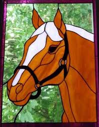 Modele Pour Vitrail Cheval 4 Glas In Lood Loodglas Glasblazen