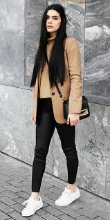 I already wear them all the olive accents: Camel Blazers Howtowear Fashion