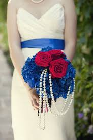 A Red White And Blue Wedding Bouquet Blue Wedding Bouquet Red Wedding Theme Bright Wedding