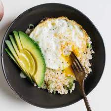 Rice Bowl With Fried Egg And Avocado Recipe Breakfast Bowls Recipe Avocado Recipes Rice Bowls Recipes