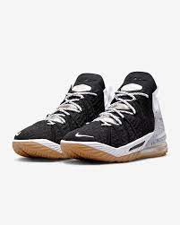 Take your style game from the court to the street with the nike air force 1 or shop the complete collection of basketball shoes at dick's sporting goods. Lebron 18 Black White Basketball Shoes Nike Com