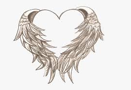 Art for kids hub p.o. Drawing Heart Angel Tattoo Coloring Book Angel Wings Tattoo With Halo Hd Png Download Transparent Png Image Pngitem