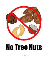 Printable Nut Allergy Sign Nut Allergy Sign Tree Nut Allergy Signs Nut Allergies