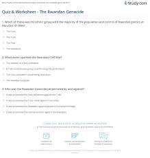 Answer key to commonlit + my pdf collection 2021. Quiz Worksheet The Rwandan Genocide Study Com