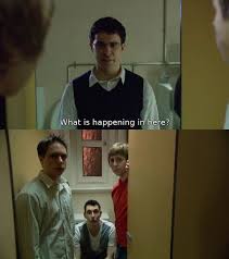 Quotes from the inbetweeners tv series. What Is Happening In Here Inbetweeners Comedy Tv Shows Inbetweeners Quotes The Inbetweeners