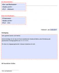 Es ist nicht ausreichend den namen einfach nur in word zu. Arbeitsvertrag Kundigen Durch Arbeitnehmer Kostenlose Vordrucke De