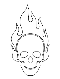 Is the flaming skull stencil; Pin On Printable Patterns At Patternuniverse Com