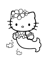 Certainly, you will not be difficult to get and start to color. Hello Kitty Mermaid Coloring Pages Free Printable Hello Kitty Mermaid Coloring Pages