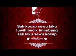 Pitutur Jowo Unggah Ungguh Toto Kromo Youtube