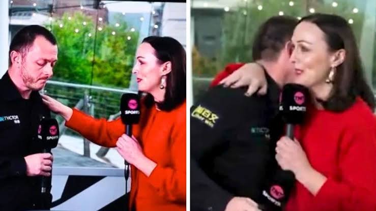 Reporter praised for response after star breaks down and reveals he's in a 