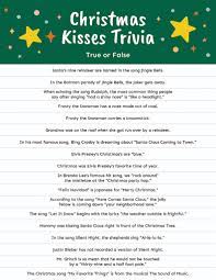 May 12, 2021 · free printable trivia questions and answers knowledge gk quizzes will enable a solver with up to dated knowledge and capacity to hold challenges in any other quizzes she or he faces. Christmas Kisses Christmas Trivia Game Play Party Plan