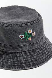 Embroidered Floral Bucket Hat Floral Bucket Hat Custom Embroidered Hats Trendy Hat