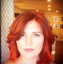 Orange Hair Orange Bob Cute Highlights Orange Red Lip Piecing Hazel Eyes Orange Hair Fairskin Beliage Hair Baliage Hair Hair Styles