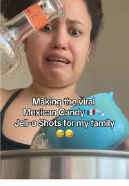See you guys later for a taste test 🤣 -strawberry jello -2 cups boiling  water -2 cups tequila -1 cup @TajinUSA Official Account chamoy -sprinkle of  tajin #nye #jelloshots #mexicancandy @Priscilla De ...