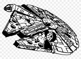 Millennium Falcon Star Wars Stencil Clip Art Black And White Star Wars Hd Png Download Star Wars Stencil Black And White Stars Star Wars Art