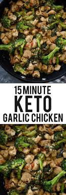 One of the quickest ways to change up standard chicken and rice? 15 Minute Keto Garlic Chicken With Broccoli And Spinach Gimme Delicious