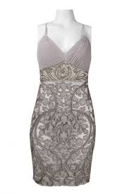 Sue Wong N1442 Platinum Cocktail Dress Silver Intricately Embroidered And Beaded Cocktail Dress Homecoming So Cocktail Dress Dresses Beaded Cocktail Dress