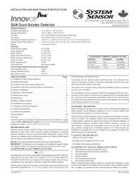 The system sensor dnr duct smoke detector provides a. D2a Duct Smoke Detector Manualzz