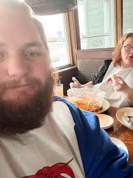 The birthday girl and her lobster roll. With Libbie Terry Dougan and Janet  Stallings