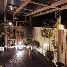 部屋全体 ウッドデッキdiy diy 観葉植物 カフェ風のインテリア実例 2016 05 22 22 20 05 roomclip ルームクリップ 屋根付き通路 ウッドデッキdiy バルコニーのデザイン