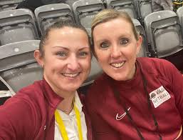 Our very own Jenny Fissenden is officiating at the @riseagainfestival in  Manchester this weekend. Here is Jenny with Alison Harrison IUA. Run well  Jenny, what an amazing experience 🤩💙. #TeamWhite #KentNetball