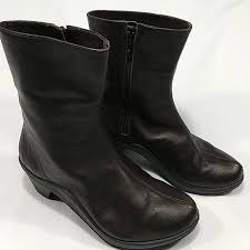 Romika Ankle Dark Brown Side Zip Boots Size 37