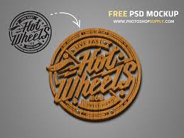 Download Free Wood Logo Mockup Photoshop Supply PSD Mockup Templates
