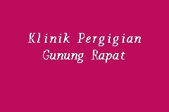 Ia adalah kebanggaan kami bagi memperkenalkan perkhidmatan yang disediakan di klinik kami. Klinik Pergigian Gunung Rapat Klinik Pergigian In Ipoh