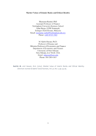 Select from a great range of products. Pdf Market Value Of Islamic Banks And Ethical Identity