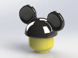 Mouse Ears Lego Scaled Hat By Greatscotttechnology On Shapeways Mouse Ears Lego Lego Figurine