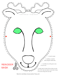 Reindeer Mask Free Printable Coloring Page Printable Coloring Pages Free Printable Coloring Pages Classroom Christmas Crafts