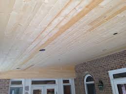 Tongue And Groove White Pine Porch Ceiling Before Stain Exteriorstaining Paint Foxbrothers Colored Ceiling Porch Ceiling Exterior Paint
