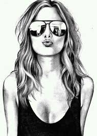 Black And White Woman Drawing Girl Sketch Black And White Drawing Black And White Sketches