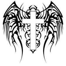 Cross with wings couple tat angle wings sea pictures printable adult coloring pages tribal tattoos cross tattoos doodle art art sketches. Pin On Coloring Books