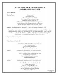 Prayer for death of a loved one. Prayer Service For The Visitation Of A Loved One S Grave Site