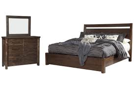 Star furniture king size bedroom sets. Starmore King Panel Bed With Mirrored Dresser Ashley Furniture Homestore
