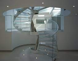 Private Residence With Glass Staircase Staircase Design Luxury Staircase Spiral Staircase