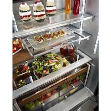 Save 270 00 10 total capacity cu. Kitchenaid Krfc704fps 23 8 Cu Ft 36 Counter Depth French Door Platinum Interior Refrigerator With Printshield Finish Krfc704fps Snyder Diamond